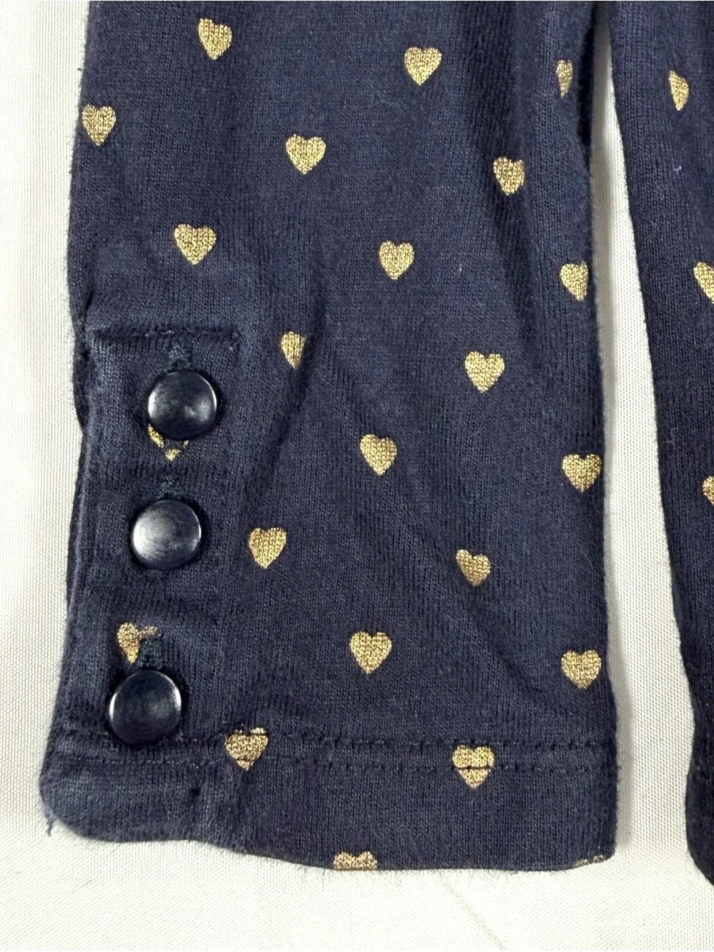PETIT SÉZANE Girls Gold Heart Print‎ Mock Neck Top 3 Turtleneck Luxury Preppy